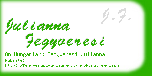 julianna fegyveresi business card
